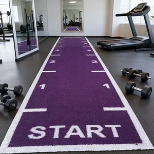 Revêtement de sol en <span class=keywords><strong>gazon</strong></span> artificiel pour salle de sport avec logo personnalisé, faible entretien, pour exercices d'agilité, studios de fitness, applications commerciales de salle de sport - Product Image 3
