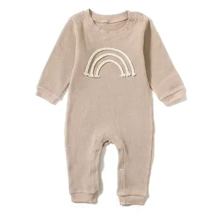 Tutina Unisex per Neonati all'Ingrosso, 100% <span class=keywords><strong>Cotone</strong></span> Morbido, Pigiama Primaverile con Chiusura a Bottoni, Motivo Stampato, Abbigliamento per Neonati - Product Image 4