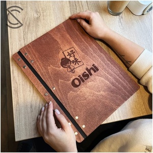 สมุดเมนูสั่งอาหารแบบไม้พรีเมียมสั่งทำพิเศษพร้อมสลักโลโก้พิมพ์ลาย ขนาด A4/A5 สำหรับร้านอาหารระดับ 5 ดาว จาก CshinRFID Wholesale - Product Image 4