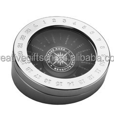 Reloj Mecánico Moderno de Lujo Personalizado, Reloj de Mesa con Hora Mundial, Pinza para Papel con Aguja, Lupa, Base de Metal, Regalos de Oficina, Calendarios - Product Image 2