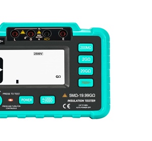 Измеритель сопротивления изоляции WinAPEX VC60D+ (мегомметр) с диапазоном 200МΩ/2GΩ/20GΩ и защитой от перегрузки - Product Image 3