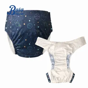 Abdl Adulr Cloth Diapers Star Dinosaur Washable Elastic Band Waterproof Underwear Urinary Incontinence Custom Cloth Nappy