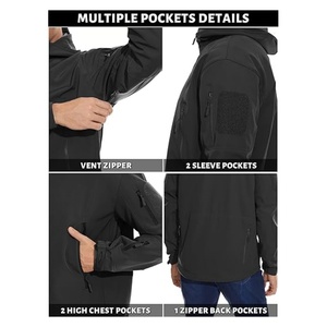 <span class=keywords><strong>Veste</strong></span> d'hiver chaude et confortable pour homme, en softshell, avec capuche imperméable, pour la randonnée et le snowboard - Product Image 3