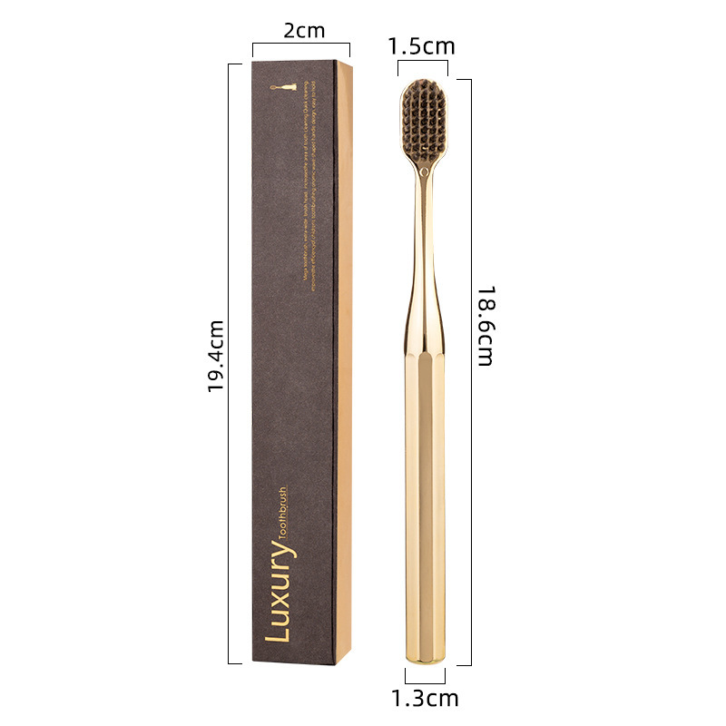 Oro rosa + setole nere [confezione singola in scatola di cartone]
