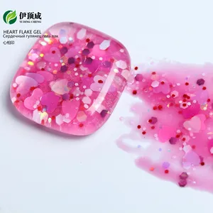 YDC Gel Factory Hema Free supplier gel wholesale HEART FLAKE Valentine's Day Love nail gel polish