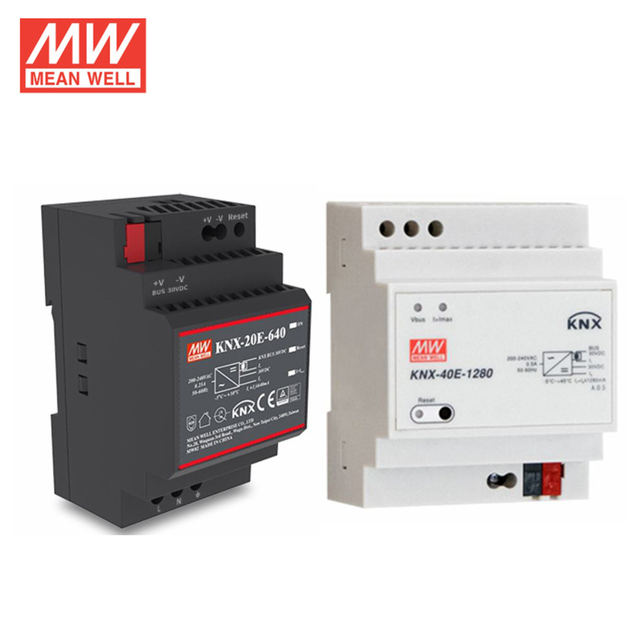 Hot Sale Meanwell KNX-40E-1280 38.4W 1280mA KNX-20E-640 640mA 19.2W KNX Power Supply for Intelligent Home Control Switch Proemb