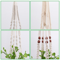 Nouveau design – Suspendu en corde de coton pour plantes, panier suspendu, sac en filet pour pot de fleurs, sac en maille tissé à la main pour pot de fleurs