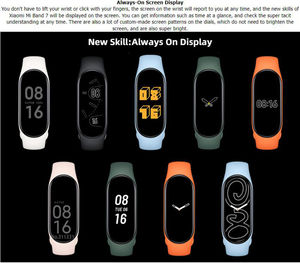 Pulsera deportiva para <span class=keywords><strong>Xiaomi</strong></span> <span class=keywords><strong>Mi</strong></span> <span class=keywords><strong>Band</strong></span> <span class=keywords><strong>7</strong></span>, reloj inteligente deportivo con control del ritmo cardíaco, Pantalla AMOLED de 1,62 pulgadas y <span class=keywords><strong>7</strong></span> colores - Product Image 6