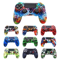 Coques en silicone camouflage pour PS4, coque de protection en silicone pour PS4, étui anti-poussière pour PS4