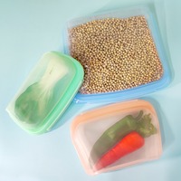 EU-gecertificeerde LFGB-goedgekeurde Pure Platinum Silicone 3000ML grote capaciteit fruit- en groentevochtbestendige opbergzak