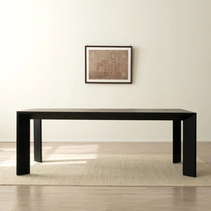 Arles cổ điển hình chữ nhật bàn ăn thiết lập rắn RH gỗ sồi trắng đau khổ tay-chải kết thúc trang trại gỗ bàn ăn - Product Image 1