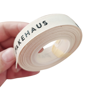 Kustom dicetak 13mm 19mm 25mm pita katun alami pita katun organik mudah terurai dengan Logo untuk hadiah - Product Image 4