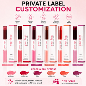 Tinte Labial 2 en 1 Estilo Coreano ODM, Brillo Seductor, Hidratante, Ligero, de Doble Punta, Desprendible - Product Image 3