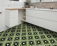 Décoration écologique pour la maison, carreaux de sol autocollants 3D en forme de carreaux de métro verts, autocollants adhésifs pour crédence de cuisine