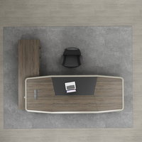 Mobilier de bureau Table Chaise Combinaison 2m Tables d'ordinateur de bureau en forme de L Mobilier de bureau de travail pour patron à vendre