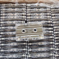 Cassette audio vierge entièrement transparente 45 60 90 réinscriptible pour enregistrement studio, mixtape, décoration vintage rétro, ornement personnalisé