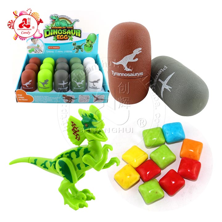 Assembled colorful surprise eggs toy candy Capsule with Carnivorous dinosaurs toys