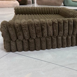 <span class=keywords><strong>Etrip</strong></span> Per Wholesale Luxury Custom Striped Fluffy Dog Sofa Bed Warm and Washable Pet Bed for Cats and Dogs - Product Image 6