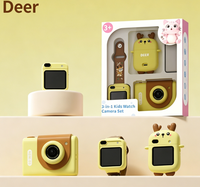 2026 Set Kamera Jam Tangan Anak 3-in-1 Baru, Kamera Digital Anak Multifungsi dengan Kantong Lepas Pasang dan 180 °   Lensa HD Berputar