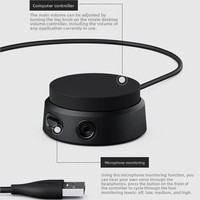 Câble de contrôleur audio USB pour casque de jeu A10 A40 QC35 II QC45, carte son de surveillance