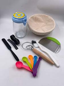 सॉर्डो ब्रेड प्रूफिंग बास्केट 9 इंच सॉर्डो स्टार्टर किट प्रीमियम बेकिंग स्केल डिजिटल किचन स्केल ब्रेड बास्केट सेट - Product Image 5