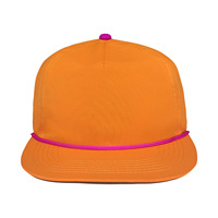 Casquette de baseball personnalisée à 5 panneaux, style sportif, sangle réglable, visière plate, logo brodé, tissu à séchage rapide