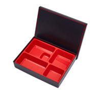 Boîte à bento japonaise à température ambiante avec cinq/six compartiments, en plastique, capacité 1-2L, ensemble repas professionnel pour adultes