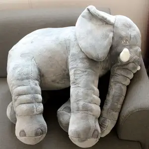 ของเล่นตุ๊กตาช้างขนาด40ซม.,หมอนรูปสัตว์ยักษ์ไม่ยัดไส้ผ้ากำมะหยี่หนังช้างสำหรับเป็นของขวัญให้กับเด็กทารก