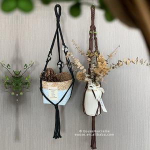 Bohème fait à la main coton tissé <span class=keywords><strong>macramé</strong></span> plante cintres <span class=keywords><strong>macramé</strong></span> porte-<span class=keywords><strong>Pot</strong></span> <span class=keywords><strong>macramé</strong></span> <span class=keywords><strong>suspendu</strong></span> porte-plante jardin cristal EH2504061 - Product Image 6