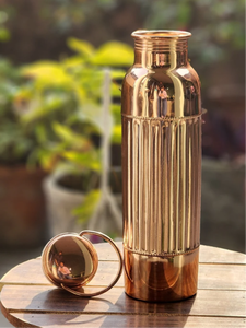 Botella de Agua de Cobre Puro con Diseño de Chakra, Botella Ayurvédica para Beber Agua, Botella de Cobre Hecha a Mano para el Hogar, Oficina, Gimnasio, Viajes - Product Image 4