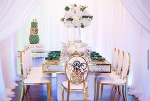 Prix d'usine Hôtel Événements Hôtel Partie Meubles De Mariage En Acier Inoxydable Phoenix Forme Dos Fleur Motif À Manger Chaise - Product Image 6