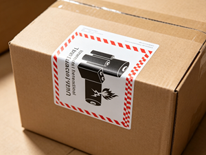 Autocollants d'avertissement en vinyle imprimés sur mesure, étiquettes d'emballage imperméables, étiquettes d'avertissement pour l'expédition, étiquettes pour batteries - Product Image 5