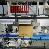 Machine d'emballage automatique à chargement par le haut à grande vitesse avec robot parallèle pour le placement délicat des aliments, des textiles et des petits cartons fragiles