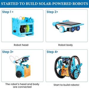 13-in-1 giocattoli robotici per istruzione solare versione aggiornata per bambini fai da te <span class=keywords><strong>attività</strong></span> di esperimento scientifico set educativi robotici per bambini - Product Image 4