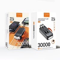 TUGII Power Bank Vente en gros Chargeur portable 30000mAh USB C Charge rapide Haute capacité Fournisseur direct d'usine