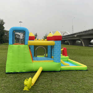 Château gonflable géant et durable <span class=keywords><strong>pour</strong></span> les fêtes d'été Maison de rebond en plein air avec <span class=keywords><strong>arche</strong></span> et piscine <span class=keywords><strong>pour</strong></span> le jardin - Product Image 5