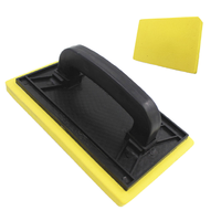 Truelle à enduire en mousse EVA de qualité industrielle 22x13cm, avec encoches, poignée ergonomique en plastique noir/jaune pour carrelage