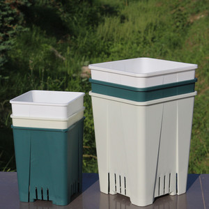 Pot de fleur carré contrôle des racines respirant saison de <span class=keywords><strong>la</strong></span> <span class=keywords><strong>lune</strong></span> haute base épaissie en plastique plantation résine de racine non pourrie grande - Product Image 1