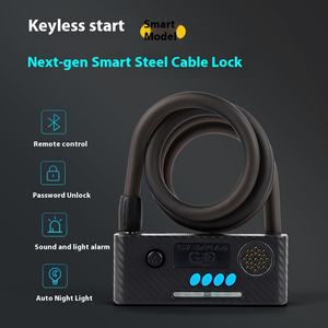 Télécommande mobile à combinaison <span class=keywords><strong>antivol</strong></span> avec alarme <span class=keywords><strong>sonore</strong></span> et lumineuse Câble en acier Serrure intelligente pour VTT - Product Image 5