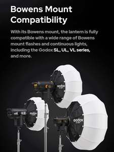 Godox CS-50T 50cm Lantern - Tenda Portatile a Montaggio Rapido per Flash da Studio e LED <span class=keywords><strong>Live</strong></span>, in Tessuto Nylon con Attacco Bowens - Product Image 3