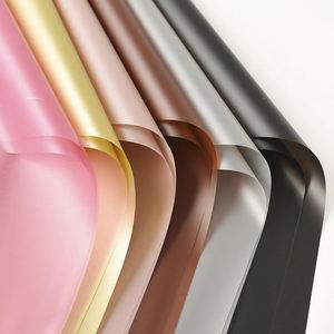 Papier d'emballage pour fleurs de style coréen classique, 56*56,5 cm, imperméable, translucide, couleur unie, pour fleuristes - Product Image 4
