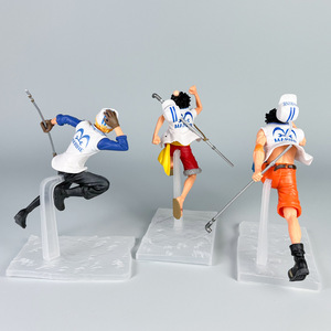 Juguetes de anime japonés al por mayor <span class=keywords><strong>figura</strong></span> de una pieza tres hermanos corriendo <span class=keywords><strong>Luffy</strong></span> <span class=keywords><strong>Ace</strong></span> <span class=keywords><strong>Sabo</strong></span> <span class=keywords><strong>figura</strong></span> de anime de PVC - Product Image 2