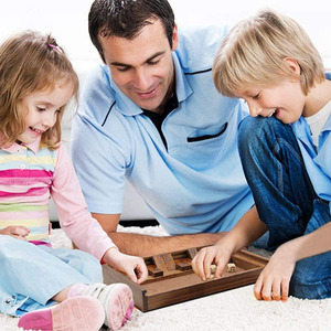Chiudi la scatola gioco di dadi da tavolo in legno con 12 numeri e coperchio per bambini adulti famiglie, 2 giocatori e fino - Product Image 5
