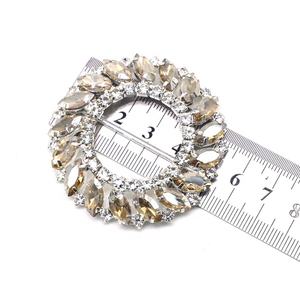 S373 Venta caliente al por mayor mujeres Rhinestone cinturón hebilla redonda Rhinestone zapato hebillas Decoración - Product Image 3