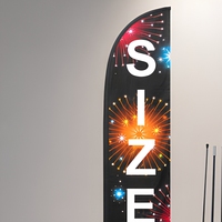 Ensemble de drapeaux en polyester personnalisés, bannière Swooper, impression numérique, affichage publicitaire extérieur pour les événements de plage