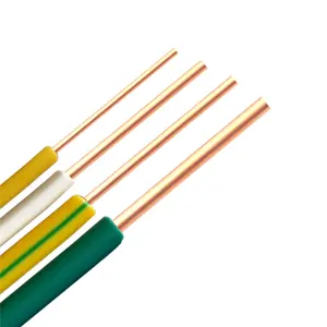 Câble électrique isolé par PVC à un noyau H07V-U les fils solides de 22AWG 18AWG