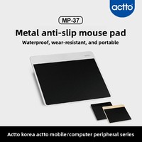 Tapis de souris portable Actto MP-37 en métal, couleur unie, antidérapant, étanche, résistant à l'usure, pour le jeu et le bureau, épaisseur 2 mm, 220*180*2 mm, vente chaude