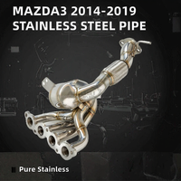 Système d'échappement avant en acier inoxydable de 1,5 mm pour Mazda3 Axela 1.5 2.0 2014-2019, performance d'usine, collecteur d'échappement