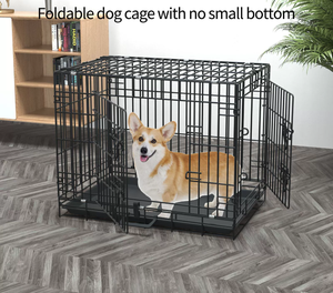 Cage à <span class=keywords><strong>chien</strong></span> pliable de luxe plateau en plastique de fil d'acier de fer respirant Style Simple carré motif Animal pour chats boîte de transport - Product Image 6