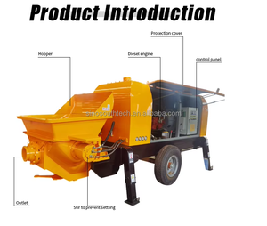 Mini-pompe à béton diesel efficace pour le transport de béton, machine de construction, <span class=keywords><strong>prix</strong></span> usine - Product Image 5
